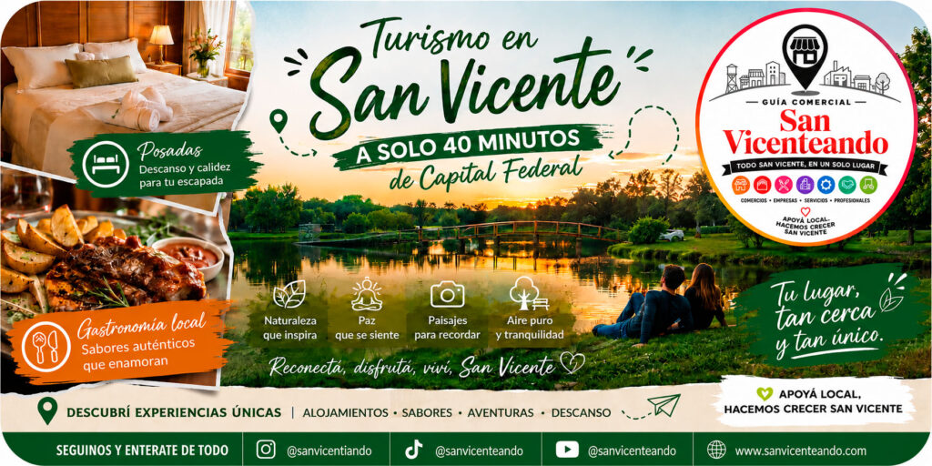 Sanvicenteando, turismo a solo 40 min de Capital Federal.